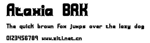 Ataxia BRK.ttf字體轉換器圖片