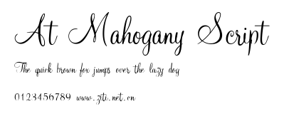 At Mahogany Script.ttf字體轉換器圖片