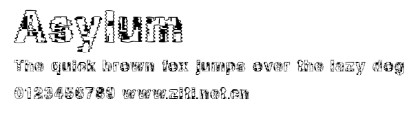 Asylum.ttf字體轉換器圖片
