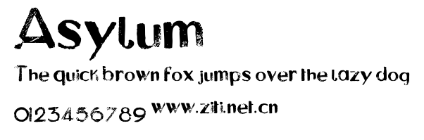 Asylum.ttf字體轉換器圖片