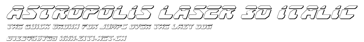 Astropolis Laser 3D Italic.ttf字體轉換器圖片