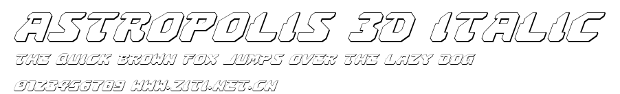Astropolis 3D Italic.ttf字體轉換器圖片