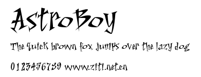 AstroBoy.ttf字體轉換器圖片