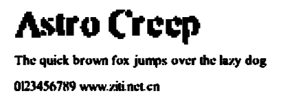 Astro Creep.ttf字體轉換器圖片