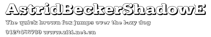 AstridBeckerShadowE.ttf字體轉換器圖片