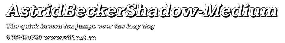 AstridBeckerShadow-Medium.ttf字體轉換器圖片