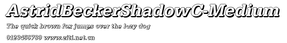 AstridBeckerShadowC-Medium.ttf字體轉換器圖片
