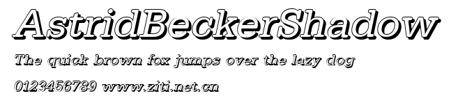 AstridBeckerShadow.ttf字體轉換器圖片