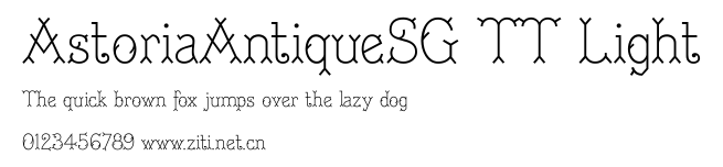 AstoriaAntiqueSG TT Light.ttf字體轉換器圖片