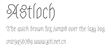 Astloch.ttf字體轉換器圖片