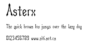 Asterx.ttf字體轉換器圖片