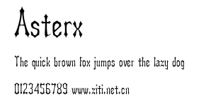 Asterx.ttf字體轉換器圖片