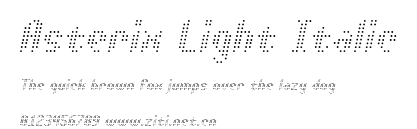 Asterix Light Italic.ttf字體轉換器圖片