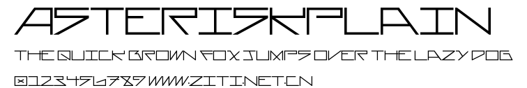 AsteriskPlain.ttf字體轉換器圖片