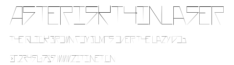 AsteriskThinLaser.ttf字體轉換器圖片