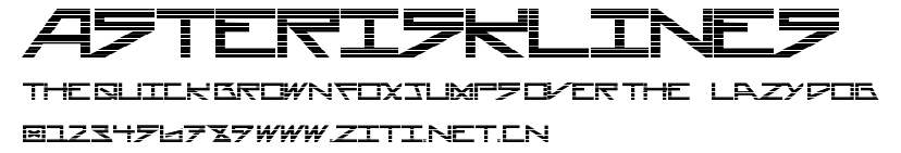 AsteriskLines.ttf字體轉換器圖片