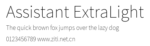 Assistant ExtraLight.ttf字體轉換器圖片