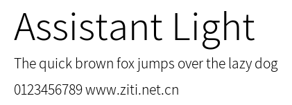 Assistant Light.ttf字體轉換器圖片