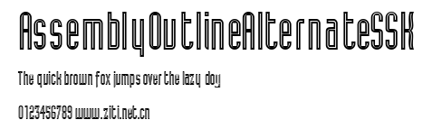 AssemblyOutlineAlternateSSK.ttf字體轉換器圖片