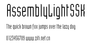 AssemblyLightSSK.ttf字體轉換器圖片