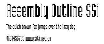 Assembly Outline SSi.ttf字體轉換器圖片