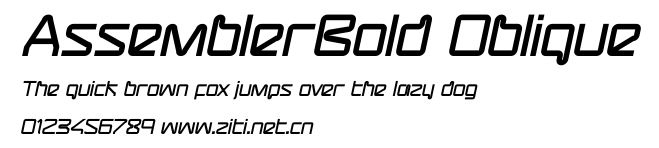 AssemblerBold Oblique.ttf字體轉換器圖片