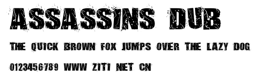 Assassins Dub.ttf字體轉換器圖片