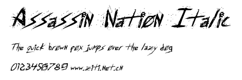 Assassin Nation Italic.ttf字體轉換器圖片