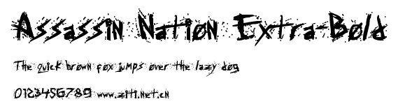 Assassin Nation Extra-Bold.ttf字體轉換器圖片
