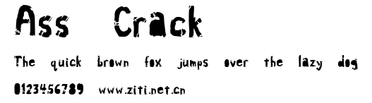 Ass Crack.ttf字體轉換器圖片