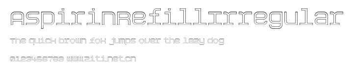 AspirinRefillIrregular.ttf字體轉換器圖片