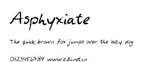 Asphyxiate.ttf字體轉換器圖片
