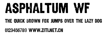 Asphaltum WF.ttf字體轉換器圖片
