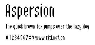 Aspersion.ttf字體轉換器圖片