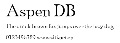 Aspen DB.ttf字體轉換器圖片