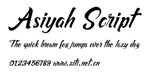 Asiyah Script.ttf字體轉換器圖片
