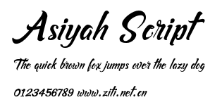 Asiyah Script.otf字體轉換器圖片