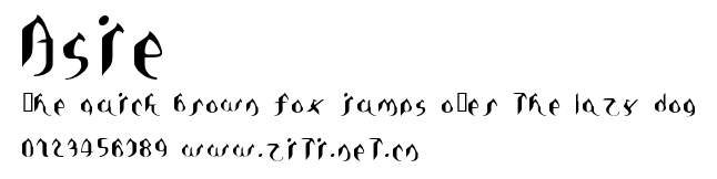 Asie.ttf字體轉換器圖片