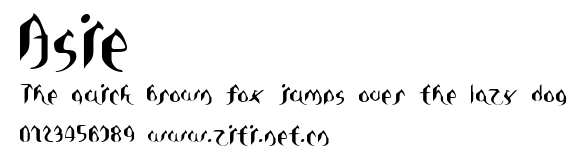 Asie.ttf字體轉換器圖片