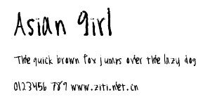 Asian Girl.ttf字體轉換器圖片