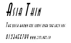 Asia Thin.ttf字體轉換器圖片