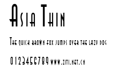 Asia Thin.ttf字體轉換器圖片