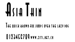 Asia Thin.ttf字體轉換器圖片