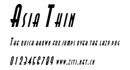 Asia Thin.ttf字體轉換器圖片