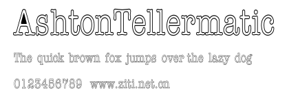 AshtonTellermatic.ttf字體轉換器圖片