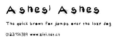 Ashes, Ashes.ttf字體轉換器圖片
