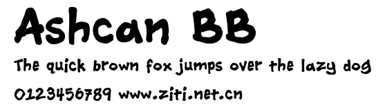 Ashcan BB.ttf字體轉換器圖片