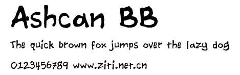 Ashcan BB.ttf字體轉換器圖片