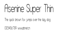 Asenine Super Thin.ttf字體轉換器圖片