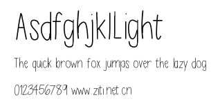 AsdfghjklLight.ttf字體轉換器圖片